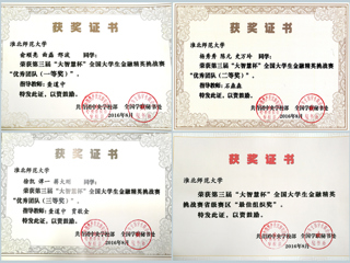 全国大学生第三届“大智慧杯”金融精英挑战赛beat365学生获佳绩