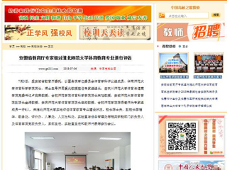 【中国高校之窗】安徽省教育厅专家组对beat365英国官方网站体育教育专业进行评估