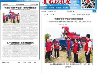 《安徽科技报》报道beat365驻村干部马力