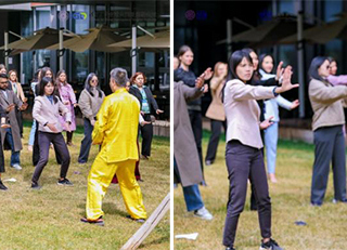 beat365教师应邀在全球气候金融高级别研讨会期间传授太极文化